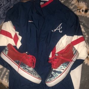 Vintage braves jacket with sperry concept collab